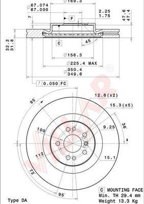 Villar 628.2206 - Kočioni disk www.molydon.hr