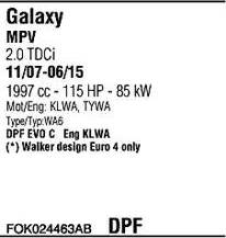 Walker FOK024463AB - Ispušni sistem www.molydon.hr