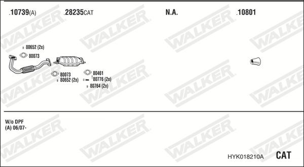 Walker HYK018210A - Ispušni sistem www.molydon.hr