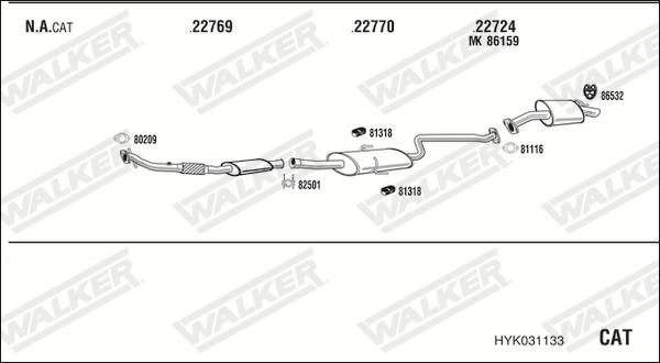 Walker HYK031133 - Ispušni sistem www.molydon.hr