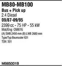 Walker MB85001B - Ispušni sistem www.molydon.hr