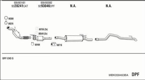 Walker MBK059463BA - Ispušni sistem www.molydon.hr