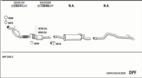Walker MBK059463BB - Ispušni sistem www.molydon.hr