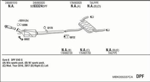 Walker MBK055337CA - Ispušni sistem www.molydon.hr