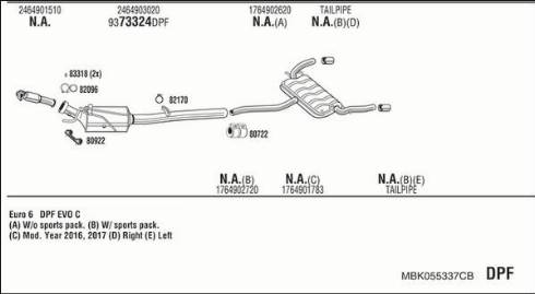 Walker MBK055337CB - Ispušni sistem www.molydon.hr