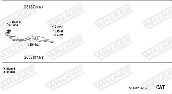 Walker MBK018262 - Ispušni sistem www.molydon.hr