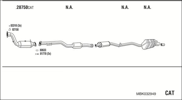 Walker MBK032949 - Ispušni sistem www.molydon.hr
