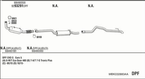 Walker MBK032883AA - Ispušni sistem www.molydon.hr