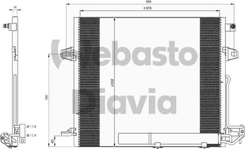 Webasto 82D0225687A - Kondenzator, klima-Uređaj www.molydon.hr