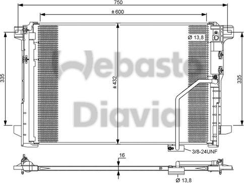 Webasto 82D0225672A - Kondenzator, klima-Uređaj www.molydon.hr