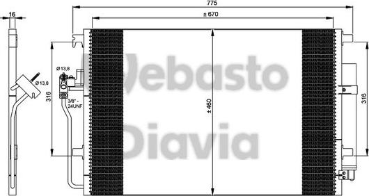 Webasto 82D0226243MA - Kondenzator, klima-Uređaj www.molydon.hr