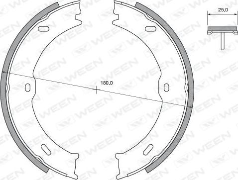 Ween 152-2499 - Komplet kočionih obloga, rucna kočnica www.molydon.hr