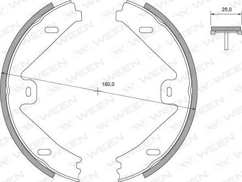 Ween 152-2498 - Komplet kočionih obloga, rucna kočnica www.molydon.hr