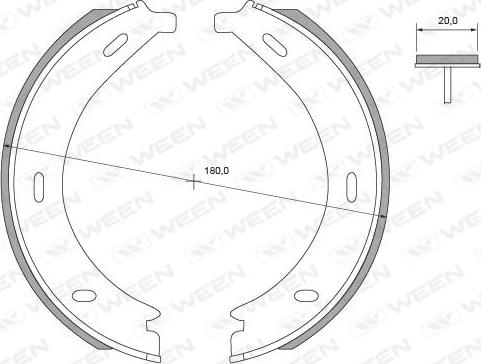 Ween 152-2443 - Komplet kočionih obloga, rucna kočnica www.molydon.hr