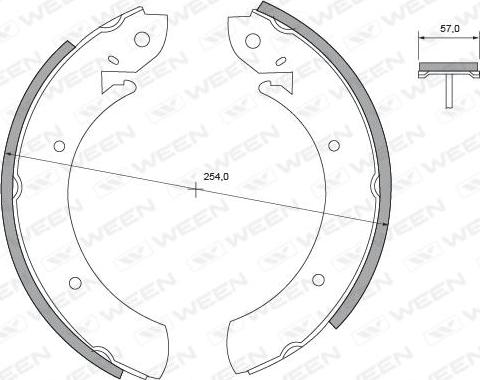Ween 152-2027 - Komplet kočnica, bubanj kočnice www.molydon.hr
