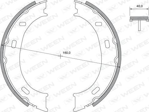 Ween 152-2112 - Komplet kočionih obloga, rucna kočnica www.molydon.hr