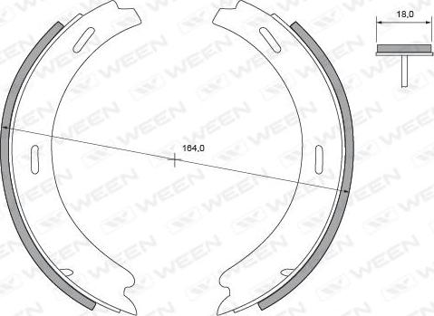 Ween 152-2137 - Komplet kočionih obloga, rucna kočnica www.molydon.hr