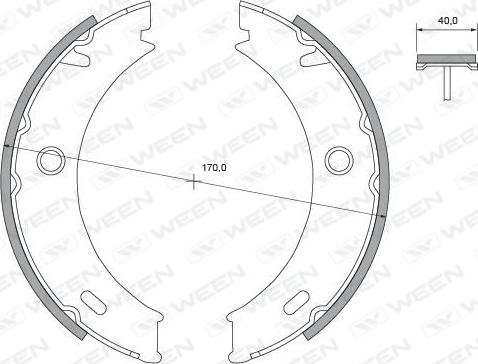 Ween 152-2127 - Komplet kočionih obloga, rucna kočnica www.molydon.hr