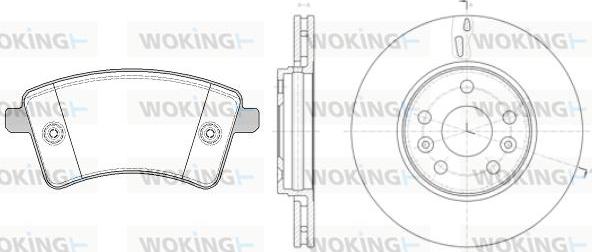 Woking 812513.00 - Komplet kočnica, disk-kočnica www.molydon.hr