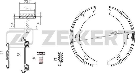 Zekkert BK-4440 - Komplet kočnica, bubanj kočnice www.molydon.hr