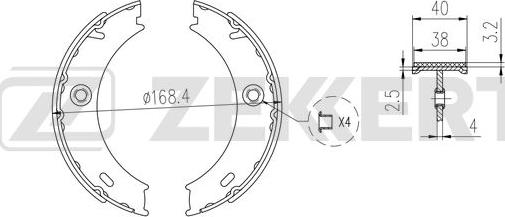 Zekkert BK-4016 - Komplet kočnica, bubanj kočnice www.molydon.hr