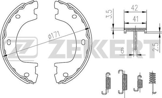 Zekkert BK-4308 - Komplet kočnica, bubanj kočnice www.molydon.hr