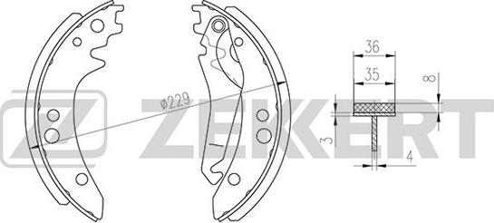 Zekkert BK-4314 - Komplet kočnica, bubanj kočnice www.molydon.hr