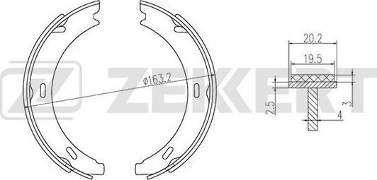 Zekkert BK-4336 - Komplet kočnica, bubanj kočnice www.molydon.hr