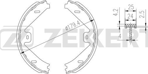 Zekkert BK-4328 - Komplet kočnica, bubanj kočnice www.molydon.hr