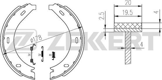 Zekkert BK-4297 - Komplet kočnica, bubanj kočnice www.molydon.hr