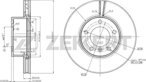 Zekkert BS-5614 - Kočioni disk www.molydon.hr
