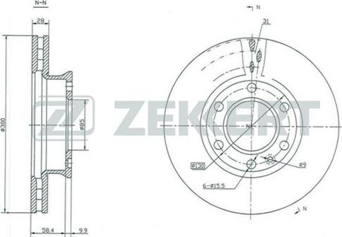 Zekkert BS-5256 - Kočioni disk www.molydon.hr