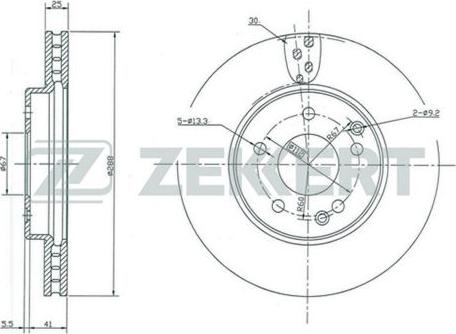 Zekkert BS-5289 - Kočioni disk www.molydon.hr
