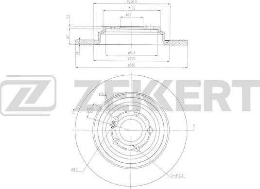 Zekkert BS-6445 - Kočioni disk www.molydon.hr