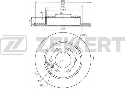 Zekkert BS-6429 - Kočioni disk www.molydon.hr