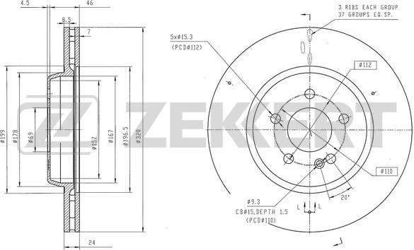 Zekkert BS-6551 - Kočioni disk www.molydon.hr