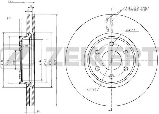 Zekkert BS-6566 - Kočioni disk www.molydon.hr