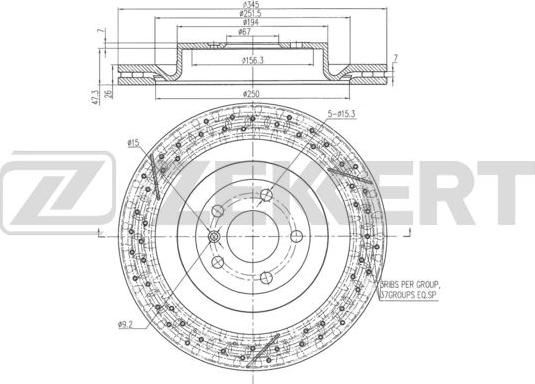 Zekkert BS-6350 - Kočioni disk www.molydon.hr