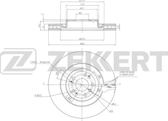 Zekkert BS-6364 - Kočioni disk www.molydon.hr
