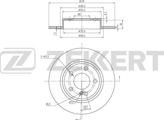 Zekkert BS-6366 - Kočioni disk www.molydon.hr
