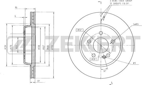 Zekkert BS-6312 - Kočioni disk www.molydon.hr