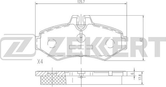 Zekkert BS-1158 - Komplet Pločica, disk-kočnica www.molydon.hr