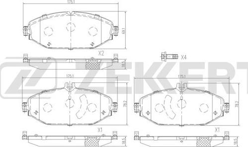 Zekkert BS-3057 - Komplet Pločica, disk-kočnica www.molydon.hr