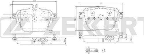 Zekkert BS-3071 - Komplet Pločica, disk-kočnica www.molydon.hr