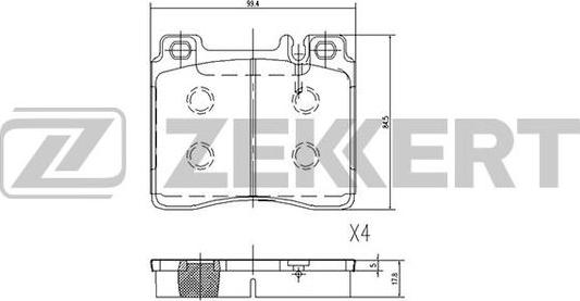 Zekkert BS-2071 - Komplet Pločica, disk-kočnica www.molydon.hr