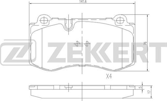 Zekkert BS-2164 - Komplet Pločica, disk-kočnica www.molydon.hr