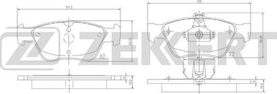 Zekkert BS-2833 - Komplet Pločica, disk-kočnica www.molydon.hr