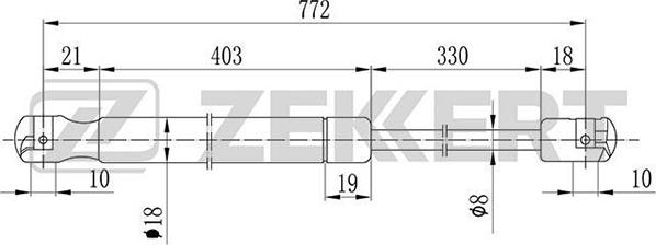 Zekkert GF-1457 - Plinski amortizer, prtljaznik/utovarni prostor www.molydon.hr
