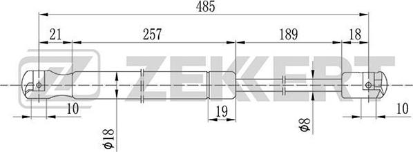Zekkert GF-1467 - Plinski amortizer, prtljaznik/utovarni prostor www.molydon.hr