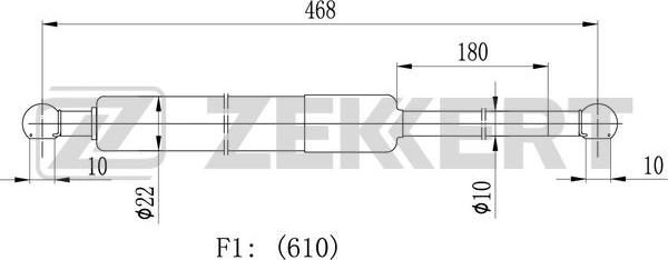 Zekkert GF-1651 - Plinski amortizer, prtljaznik/utovarni prostor www.molydon.hr